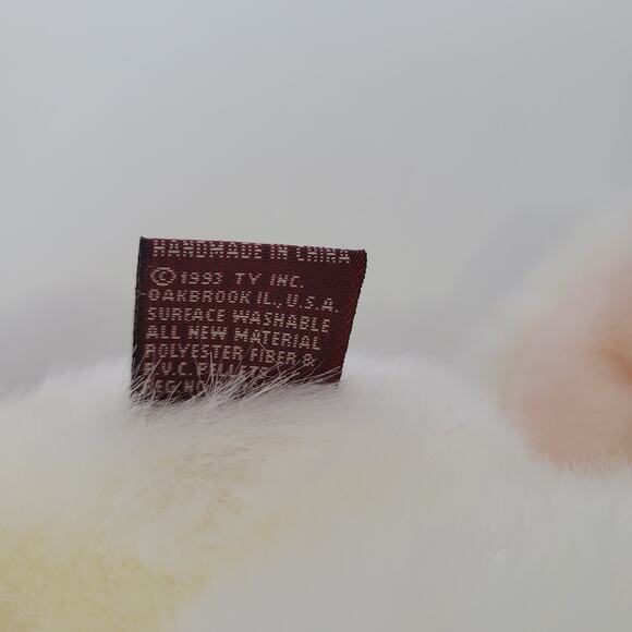 Vintage 1993 TY "The Attic Treasures Collection" Jointed Plush Long Eared Rabbit - Picture 13 of 14